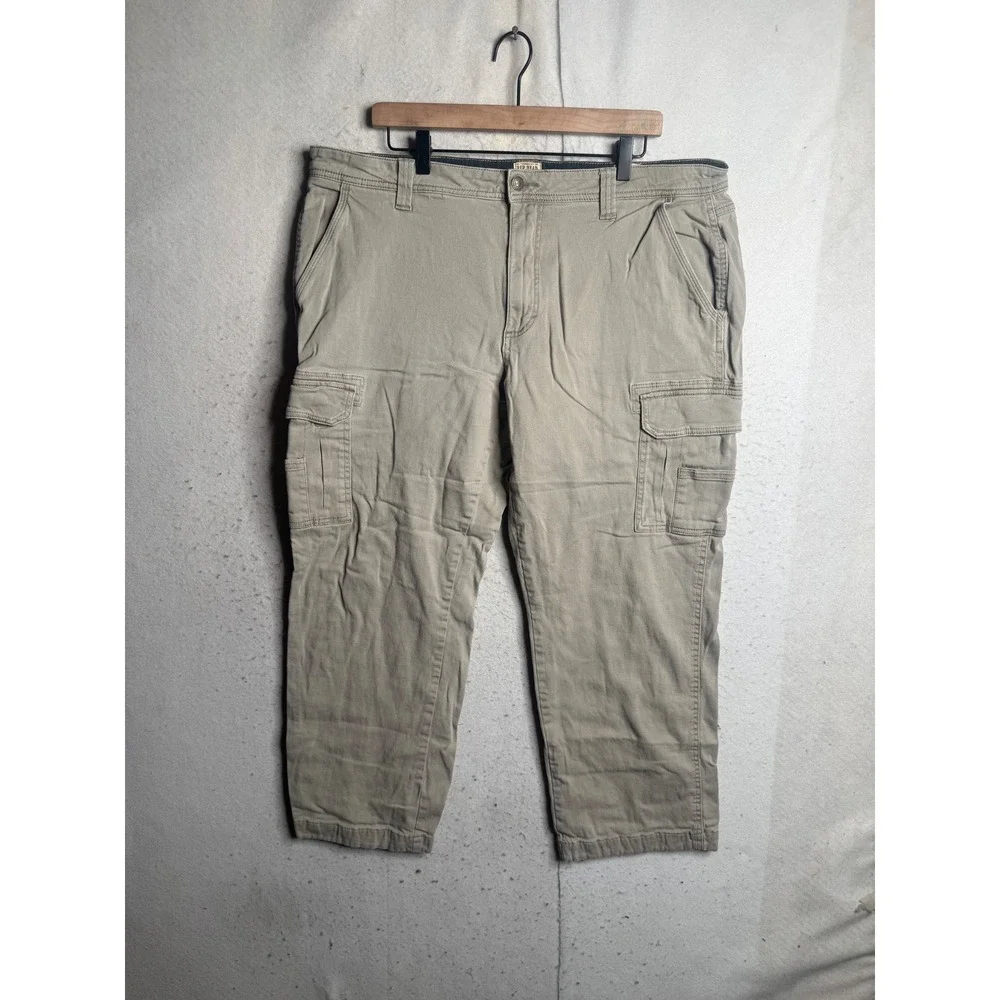RedHead Flannel Lined Cargo Pants Tan Khaki Mens 40x30 Outdoor Trousers